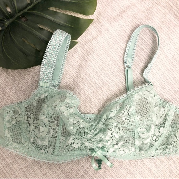 Aubade Paris Mint Green Bra 34 C